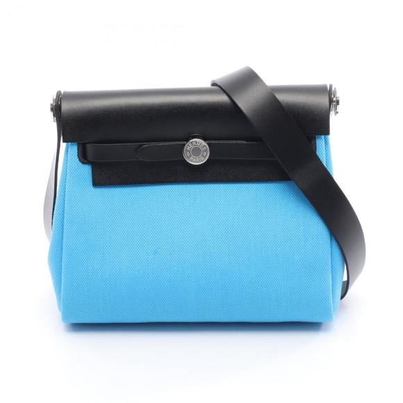 Hermes Hermès Airbag Zip Mini Shoulder Bag, Leather Toile Militaire, Women's,... - Picture 1 of 5